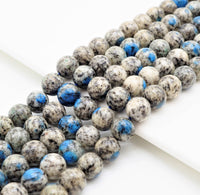 Top Quality Natural K2 Jasper Smooth Round Beads, 8mm/10mm/12mm/14mm/16mm Gray Blue Gemstone Beads,15.5" Full Strand,SKU#U318