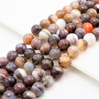 High Quality Natural Botswana Agate Round Smooth Beads,6mm/8mm/10mm/12mm/14mm/16mm beads, Botswana Gemstone, 15.5inch strand, SKU#U319