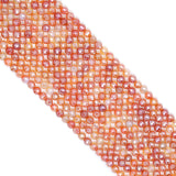 Mystic Plated Faceted Agate Beads,6mm/8mm/10mm/12mm Plated Red Yellow Agate Beads,15.5" Full Strand, SKU#UA228