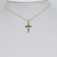 Mother of Pearl Abalone Cross charm For Necklace Bracelet Jewelry Making Supply, Sku#WL23