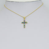Mother of Pearl Abalone Cross charm For Necklace Bracelet Jewelry Making Supply, Sku#WL23