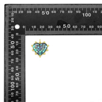 Abalone Mother of Pearl Spike Heart charm For Necklace Bracelet Jewelry Making Supply, Sku#WL24