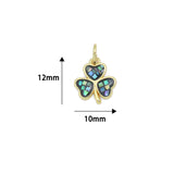 Mother of Pearl Clover Flower Pendant charm, Sku#WL25