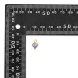 Colorful Gold Pearl Heart Pendant charm, Sku#WL26