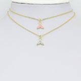 Mother of Pearl Whale Tail Pendant charm, Sku#WL27