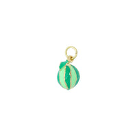 Enamel Gold Melon Shape Charm Pendant, Sku#Y1010