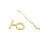 Gold Hammered Toggle Clasp, Lobster Clasp, Sku#Y1045