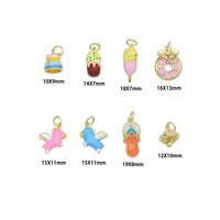 Enamel Cake, Doughnut, Horse, Ice cream, Flip Flops, mushroom Charm Pendant,Sku#Y1046