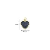 Colorful Enamel Heart Charm Pendant,Sku#Y1048