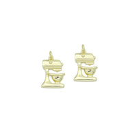 Gold Key Book Dolphin bakery mixer mechine Charm Pendant, Sku#Y1056