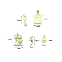 Gold Key Book Dolphin bakery mixer mechine Charm Pendant, Sku#Y1056