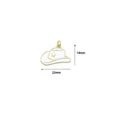 Colorful Enamel star cowboy Hat Shape charm, Sku#Y1057