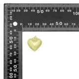 Gold Silver Puffy Radical Line Heart Pendant charm, Sku#Y1060