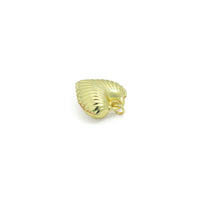 Gold Silver Puffy Radical Line Heart Pendant charm, Sku#Y1060