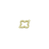 CZ Pave Gold Flower Coonector charm, Sku#Y1062