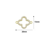 CZ Pave Gold Flower Coonector charm, Sku#Y1062