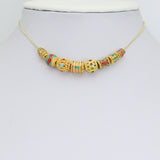 Tibetan-Style Enamel Bead Charm, Colorful Barrel & Round Beads for Jewelry Making, Sku#Y1065