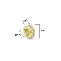 Baguette CZ Tube Shape Spacer Beads, Sku#Y1066