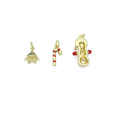 Christmas tree Snowman Candy Cane Charm Pendant, Sku#Y1068