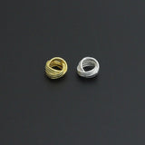 Gold Silver Twisted Knot Spacer beads, Swirl spacer for jewerly making, Sku#Y1069