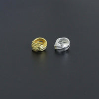 Gold Silver Twisted Knot Spacer beads, Swirl spacer for jewerly making, Sku#Y1069