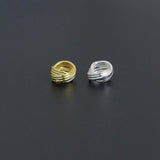 Gold Silver Twisted Knot Spacer beads, Swirl spacer for jewerly making, Sku#Y1069