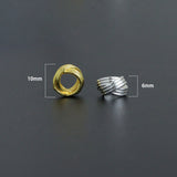 Gold Silver Twisted Knot Spacer beads, Swirl spacer for jewerly making, Sku#Y1069