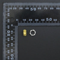 Gold Silver Flower big hole spacer beads, Sku#Y1070