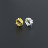 Gold Silver Flower big hole spacer beads, Sku#Y1070