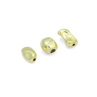 Gold Silver Oval Barrel Hourglass Shape Space Beads Charm Pendant, Sku#Y1073