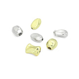 Gold Silver Oval Barrel Hourglass Shape Space Beads Charm Pendant, Sku#Y1073