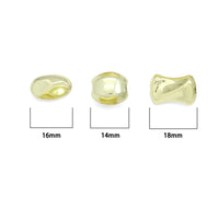 Gold Silver Oval Barrel Hourglass Shape Space Beads Charm Pendant, Sku#Y1073