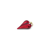 Red Enamel Gold Heart Pendant charm, Sku#Y1074