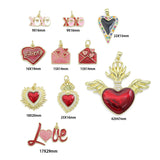 XoXo Heart valentine's day Charm Pendant, Sku#Y1075