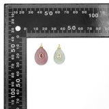 Strawberry Quartz Aventurine Teardrop Stone Charm Pendant, Sku#Y1076