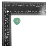 Natural Gemstone Heart with Evil Eye Charm Pendant, Sku#Y1077