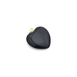 Natural Gemstone Heart with Evil Eye Charm Pendant, Sku#Y1077