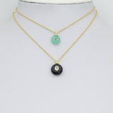 Natural Gemstone Charm Pendant, Sku#Y1078