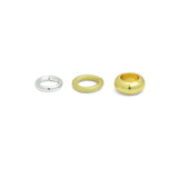 Bright Gold Round Ring Donut Shape Spacer for necklace bracelet Making, Sku#Y1084