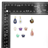 Natural Stone Pendant Collection-Teardrop Butterfly charm, Sku#Y1088