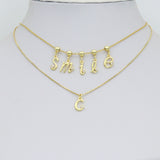 New Alphabet Cursive Initial Charm Pendant, Alphabet charms, Sku#Y1089