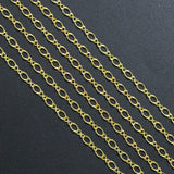 Gold  Figaro Chain Bulk, Unfinished Chain for Jewelry Making, Y1091