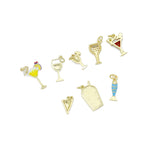 Cocktail, Boba Tea, Wine Glass, Pizza, Fish Pendant charm , Food&drink charm, Sku#Y1092