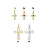 CZ Cross Pendant charm, Baguette cz cross, Sku#Y1093