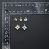 Crystal Rhinestone Charm, Heart Square Pendant charm , Sku#Y1095