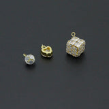 Crystal Rhinestone Charm, Heart Square Pendant charm , Sku#Y1095