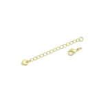 Gold Lobster Claw Clasp with heart end extension chain, Sku#Y1097