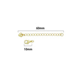 Gold Lobster Claw Clasp with heart end extension chain, Sku#Y1097