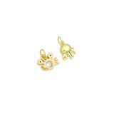 Big Clear CZ Crab Octopus  charm, Sku#Y1099