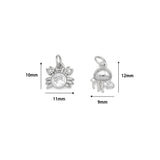 Big Clear CZ Crab Octopus  charm, Sku#Y1099